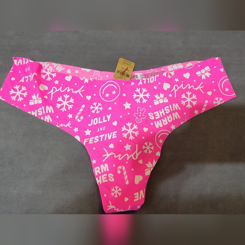 Victoria secret pink neon pink XXL Christmas undies
